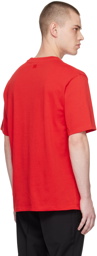 AMI Alexandre Mattiussi Red 'Coeur Sacré' T-Shirt