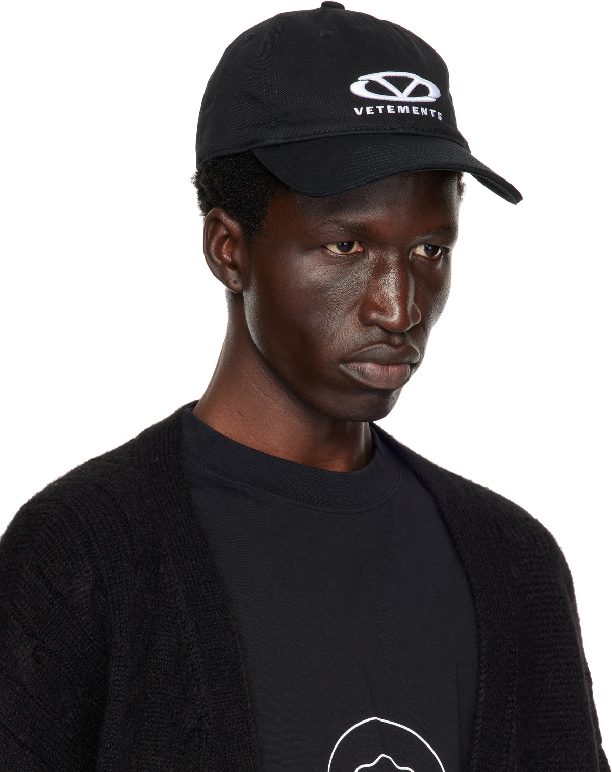 VETEMENTS Black Oval Logo Cap Vetements