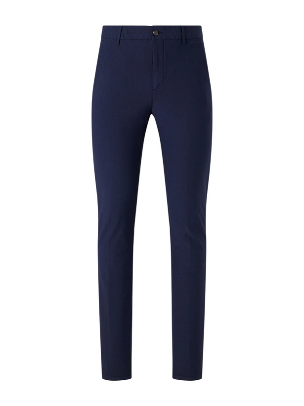 Photo: Eleventy - Straight-Leg Cotton-Blend Twill Chino - Blue