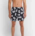 AMIRI - Short-Length Printed Swim Shorts - Black