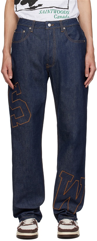 Photo: Saintwoods Navy Patch Jeans