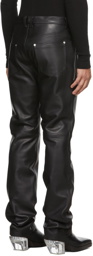 Johnlawrencesullivan Black Leather Chap Trousers