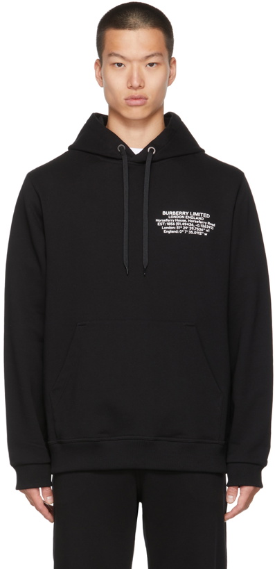 Photo: Burberry Black Location Print Hoodie