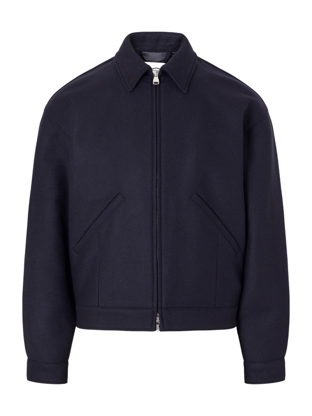 Photo: Valstar - Brushed Virgin Wool-Twill Bomber Jacket - Blue