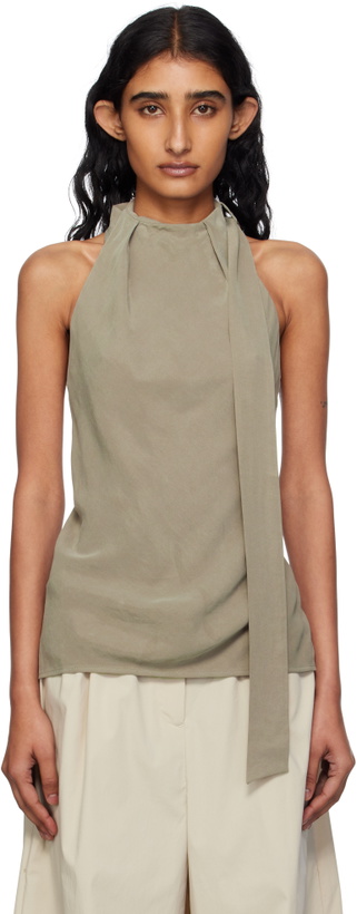 Photo: St. Agni Gray Bias Scarf Top