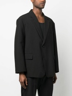 The Frankie Shop Black Beo Single-Breasted Blazer