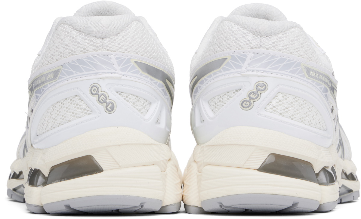ASICS White & Silver GEL-KAYANO 20 Sneakers ASICS