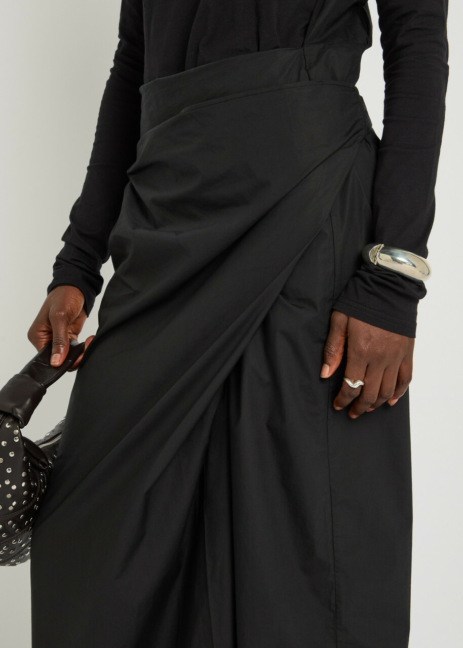 Our Legacy Twisted Wrap-tie Cotton Dress Black