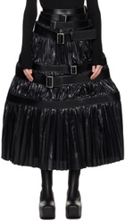 Junya Watanabe Black Tiered Belted Maxi Skirt