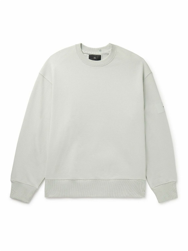 Photo: Y-3 - Logo-Appliquéd Organic Cotton-Jersey Sweatshirt - Gray