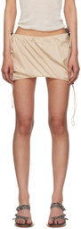 Isa Boulder Beige Chute Miniskirt