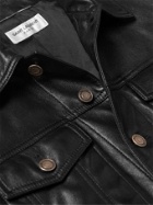 SAINT LAURENT - Slim-Fit Leather Trucker Jacket - Black