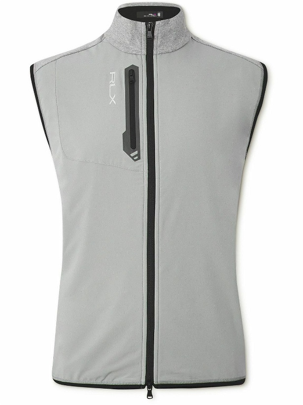 Photo: RLX Ralph Lauren - Panelled Cotton-Blend Jersey and Shell Golf Gilet - Gray