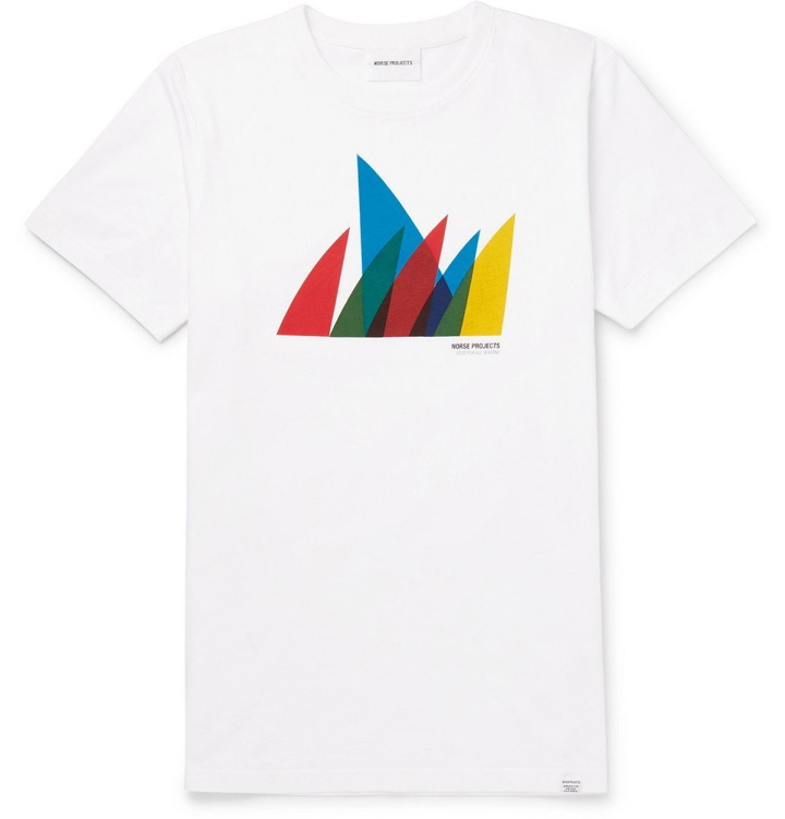 Photo: Norse Projects - Niels Printed Cotton-Jersey T-Shirt - Men - White