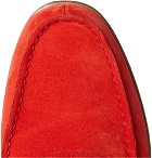 J.M. Weston - 281 Le Moc Suede Loafers - Red