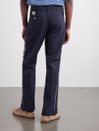 KAPITAL - Daddy's Ox Flared Twill Trousers - Blue