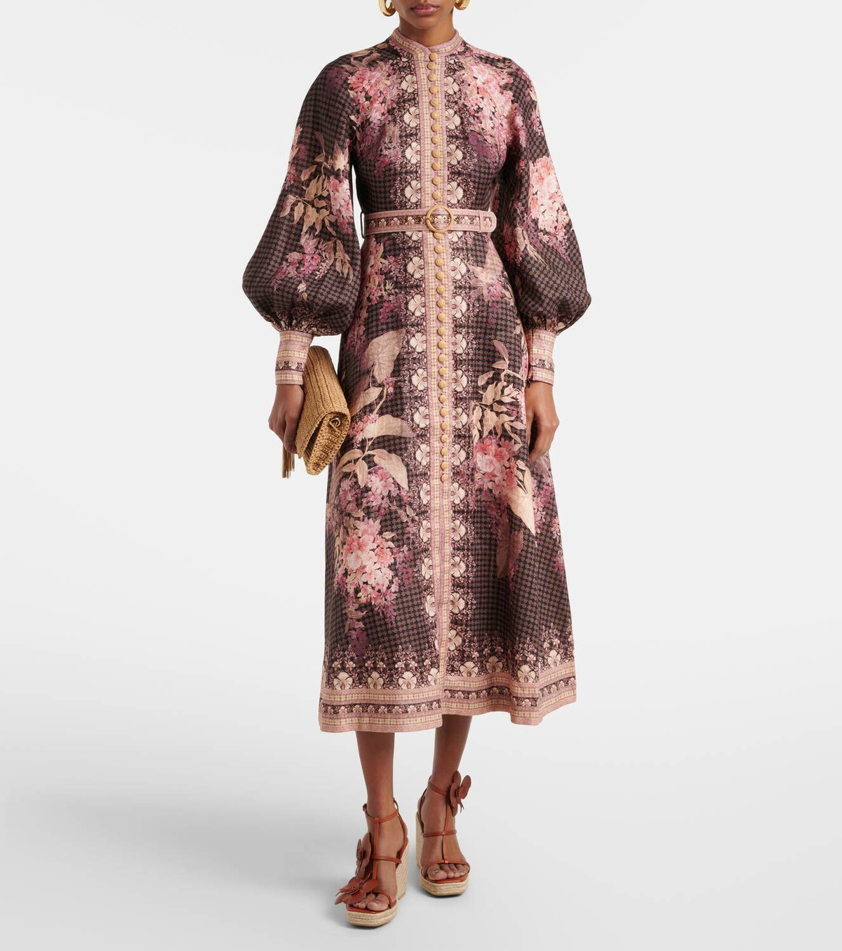 Zimmermann Illuminate floral linen midi dress Zimmermann