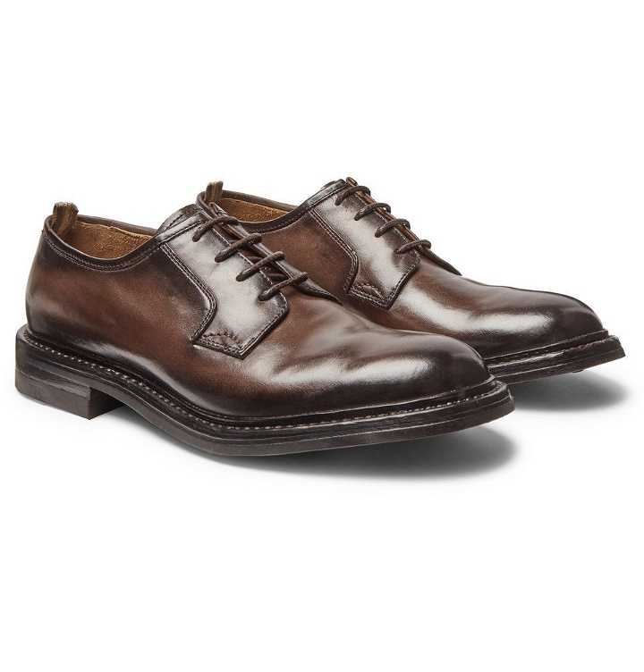Photo: Officine Creative - Leeds Polished-Leather Derby Shoes - Dark brown