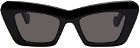 LOEWE Black Acetate Cat-Eye Sunglasses