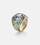 Marina B Ezia 18kt gold ring with gemstones