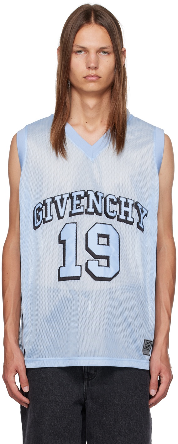 Givenchy Off-White Metallized Mesh Slim Fit Tank Top Givenchy