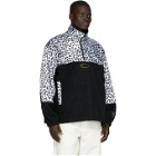 Noon Goons Black and White Leopard Half-Zip Sweatshirt