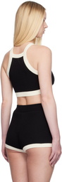 AMIRI Black & Off-White MA Cropped Tank Top