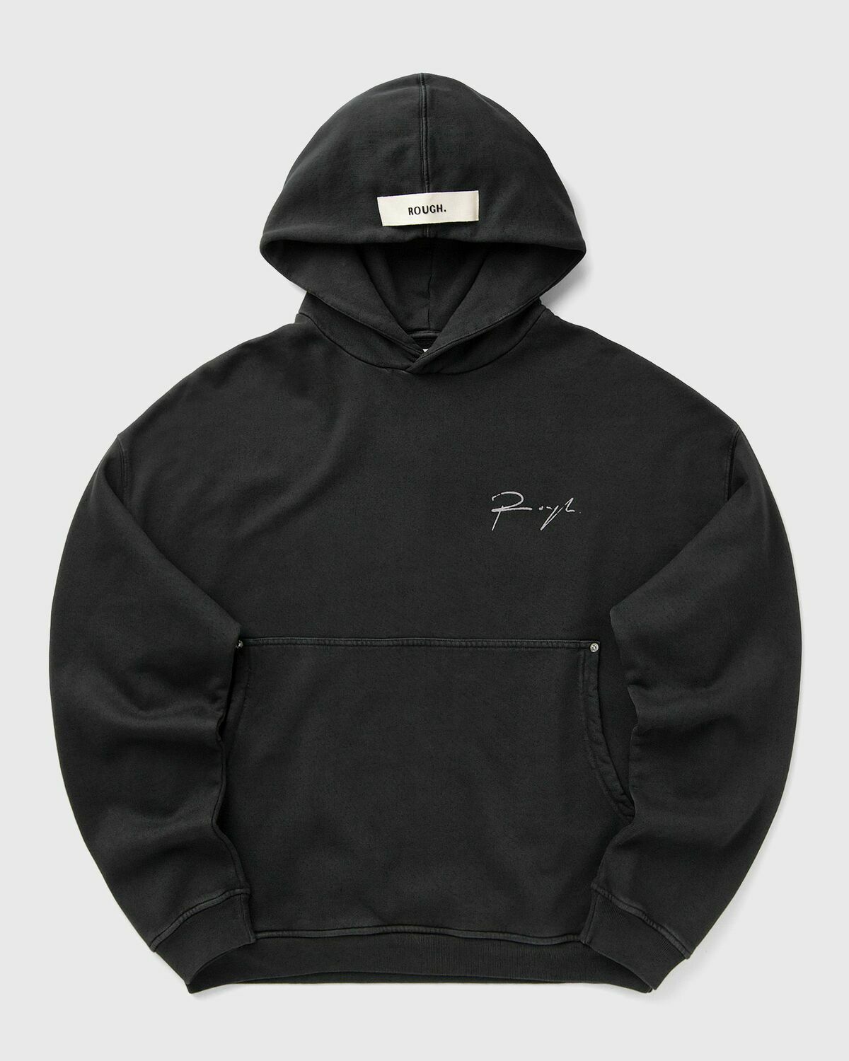 Rough. FIELDWORK HOODIE Black Mens Hoody
