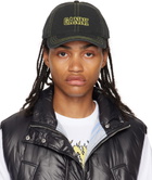 GANNI Black Embroidered Cap