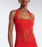 Retrofête Peggie crochet cotton-blend maxi dress