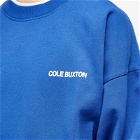 Cole Buxton Men's Sportswear Crew Sweat in Cobalt Blue