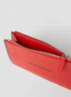 Balenciaga - Logo Print Card Holder in Red