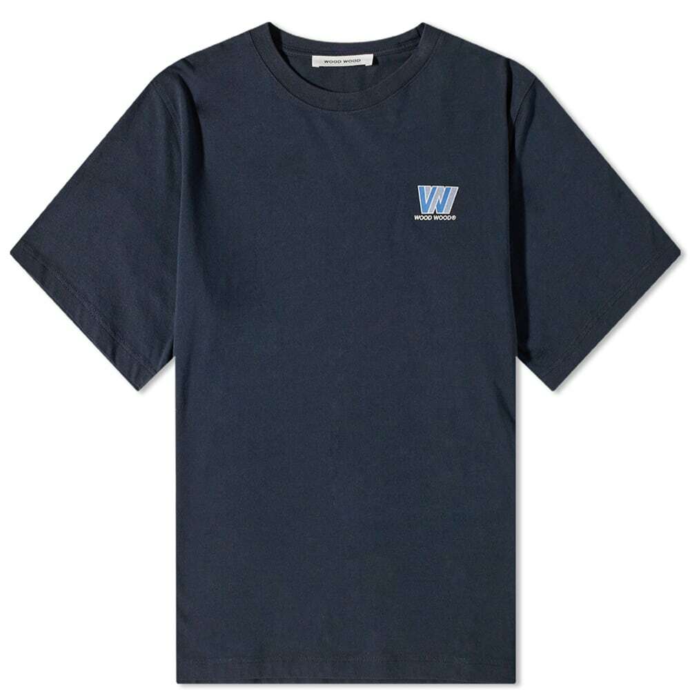 Wood Wood Men's Sami Logo T-Shirt in Navy Wood Wood