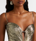 Maria Lucia Hohan Dakota lamé chiffon gown
