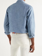SID MASHBURN - Slim-Fit Cotton-Chambray Shirt - Blue
