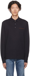 ZEGNA Navy Cotton Polo