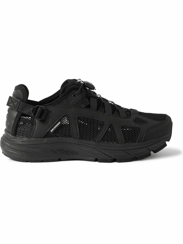Photo: Salomon - TECHSONIC Ripstop and Rubber-Trimmed Faux Leather and Mesh Sneakers - Black