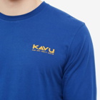 KAVU Men's Long Sleeve Get Burley Early T-Shirt in Lake Blue