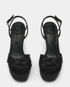 Steve Madden Knoti Heels in Black Satin