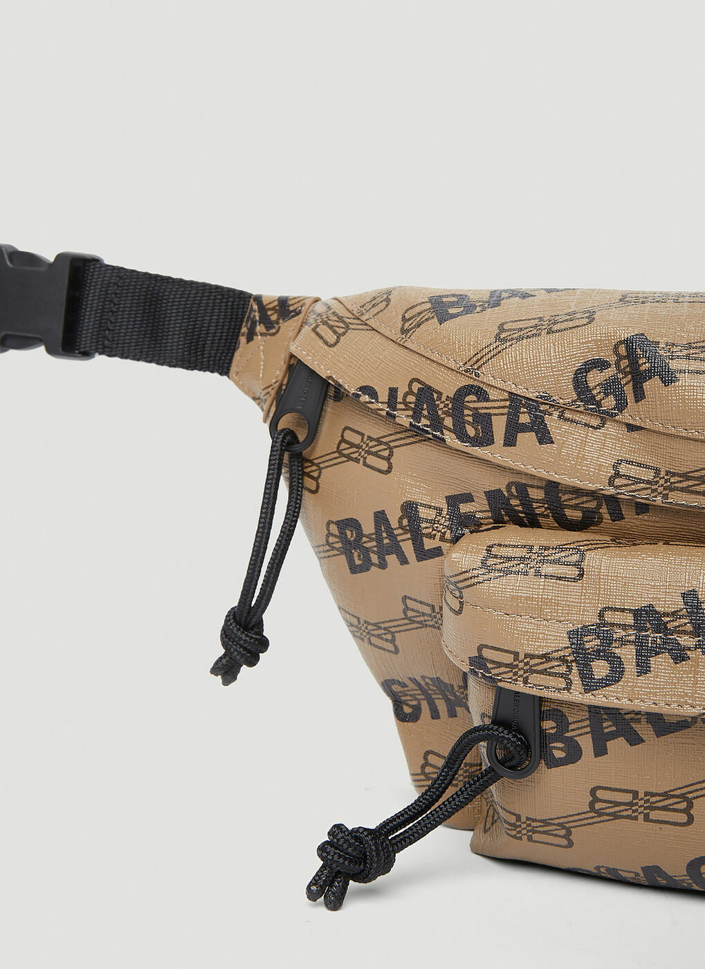 Balenciaga Bb Monogram Belt Bag - Black