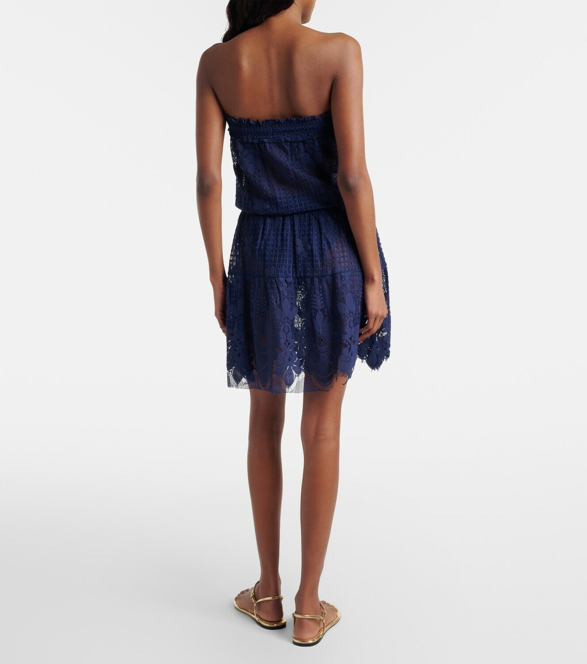 Melissa Odabash Isla HS cotton-blend lace romper