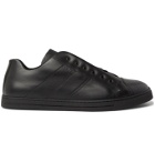 Fendi - Smooth and Full-Grain Leather Slip-On Sneakers - Black