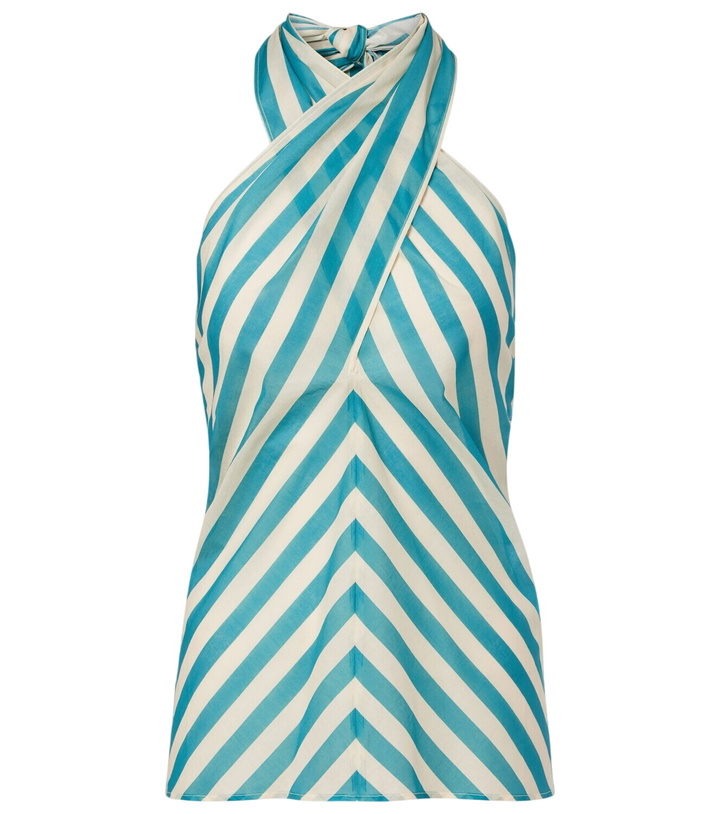 Photo: Eres Alter Ego striped cotton voile top