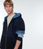 Loewe - Patchwork zipped cotton hoodie