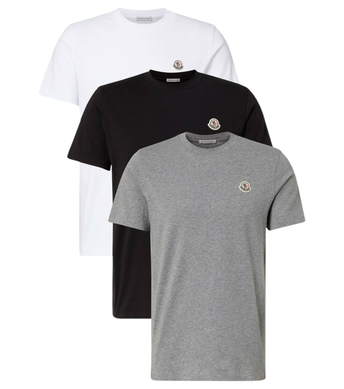 Moncler Set of 3 logo cotton jersey T-shirts Moncler