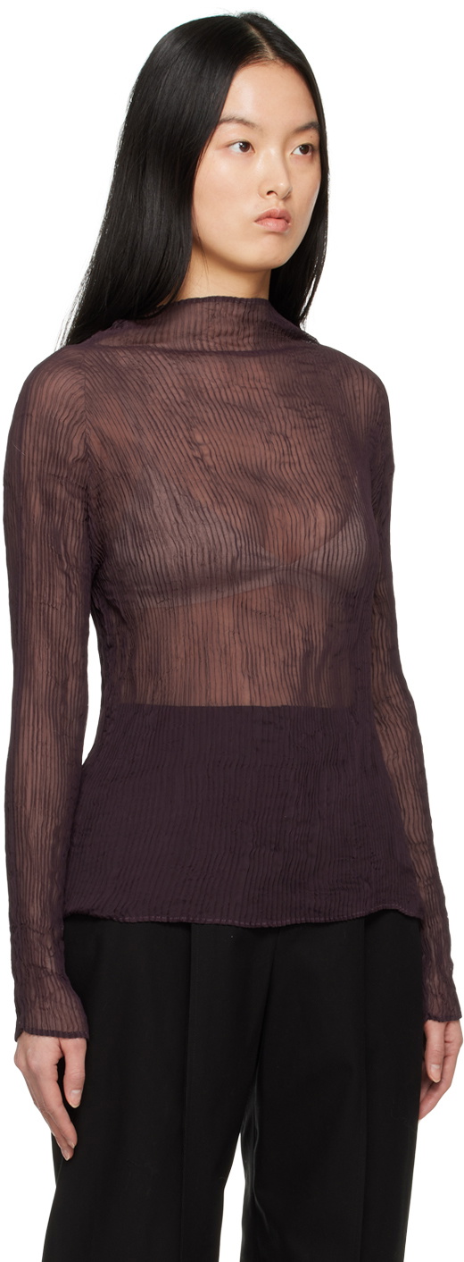 ISSEY MIYAKE Purple Chiffon Twist 1 Turtleneck Issey Miyake Men