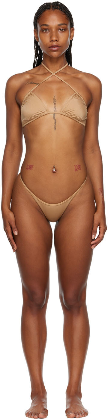 Blumarine SSENSE Exclusive Tan Bikini