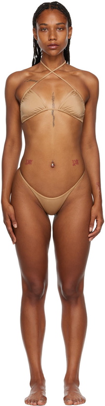 Photo: Blumarine SSENSE Exclusive Tan Bikini