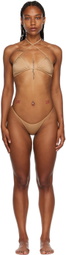 Blumarine SSENSE Exclusive Tan Bikini
