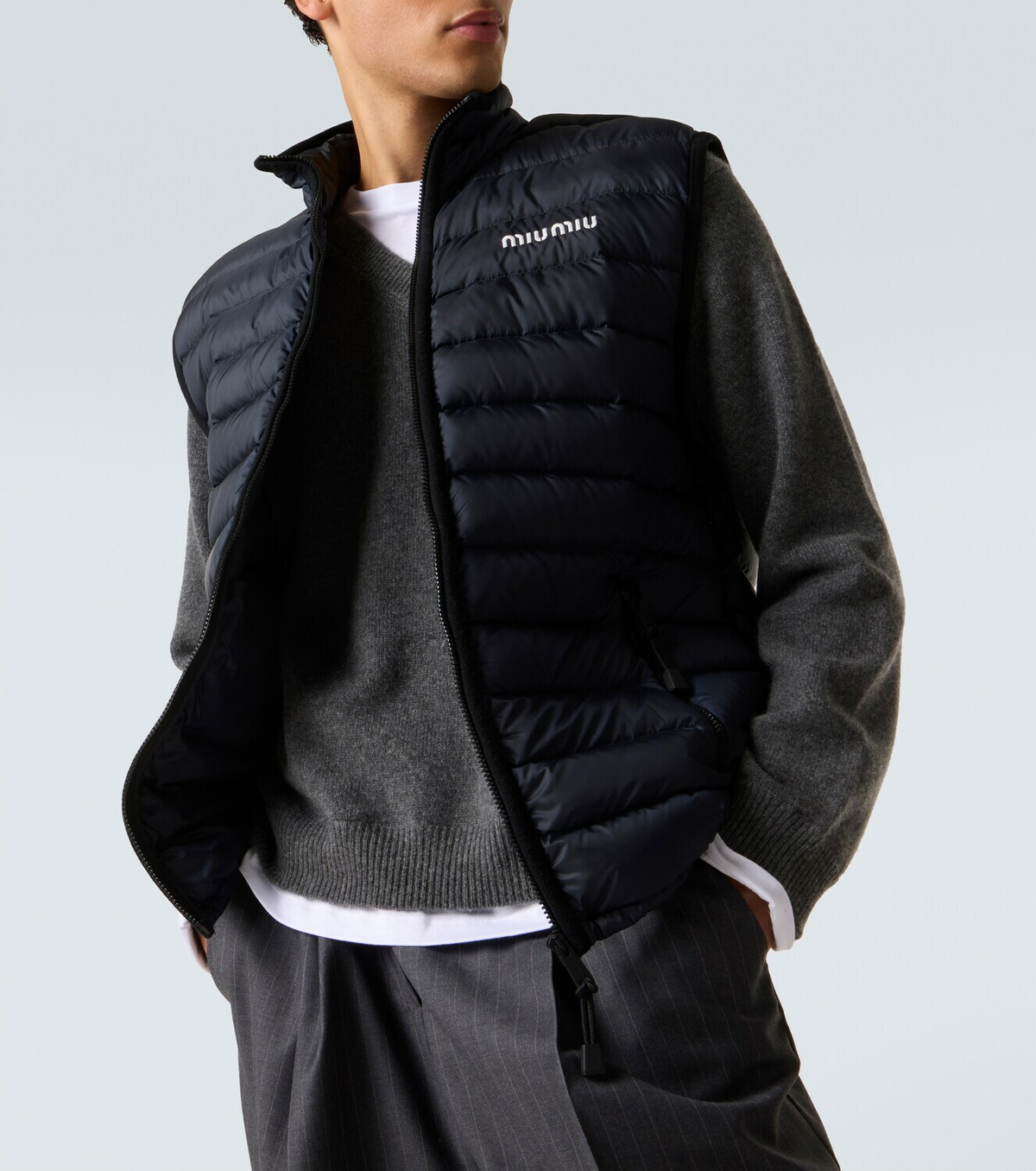 Miu Miu Layered cashmere sweater